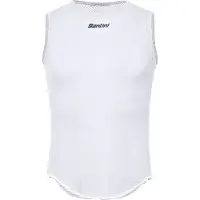 Santini Lieve Sleveless Baselayer Intimo sintetico Uomo (XS/S, bianco)