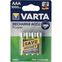 Varta Batterie Ricaricabili 1x4 1000mah Aaa