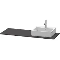 Duravit Console XSquare, 1 découpe à droite, 1400x16x550mm, XS060GR8080, XS060GR8080