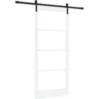 vidaXL Porta scorrevole ORKDAL Bianco e nero 93 x 211 cm