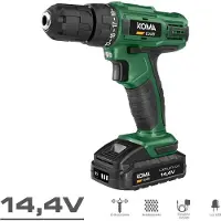 Koma Tools 14.4 Avvitatori a batteria da 1.500 mAh con vano batteria