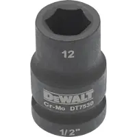 DeWalt Steckschluessel kurz 12mm 1/2 Schlagfest