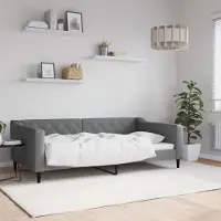 Prolenta Maison Exclusive - Letto a giorno, colore grigio scuro, 100x190 cm, tessuto