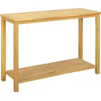 vidaXL Tavolino da giardino in legno di acacia chiaro 110 x 40 x 75 cm