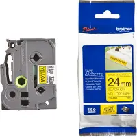 Brother Nastro TZe-S651 - Nero su giallo (24 mm x 24 mm)