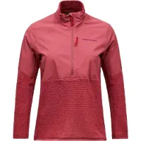 Peak Performance - Pile con cerniera Polartec Alpha - W Freelight Alpha Half Zip Wild Rouge per Donne - Taglia XS - rosso