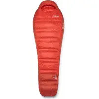 Rab Alpine -18C / 0F Sacco a pelo in piuma (Regular - Body Size: 185 cm, dark horizon /rosso)