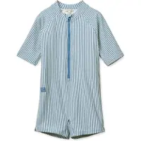 Liewood Kid's Max Seersucker Shortsleeve Swim Jumpsuit Costume intero Bambini (56, grigio)