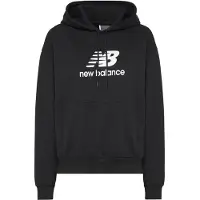 New Balance Women's Sport Essentials French Terry Logo Felpa con cappuccio Donna (L, nero)