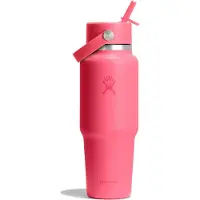 Hydroflask Wide Flex Straw Travel Bottle Borraccia (946 ml, fuchsia)