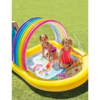 Intex Bambini Arcobaleno Con Baldacchino E Piscina A Spruzzo