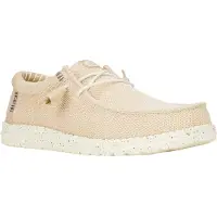 HeyDude mocassini da uomo wally stretch sox in mesh elasticizzato crema ecru | Taglia 43