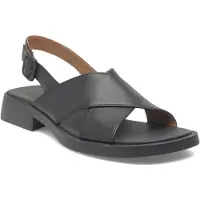 Camper per donna. K201600-002 Sandali Dana in pelle nera (38), Nero, 1 a 3 cm, Fibbia, Casual
