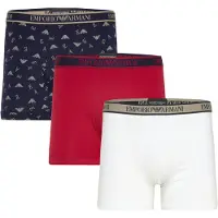 Emporio Armani per uomo. EM000371_AF20669 Set di 3 boxer: blu navy, rosso, bianco (XL), Homewear, Cotone