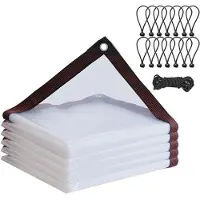 OEM Telone trasparente con occhielli - Impermeabile e versatile - 2 x 4 m