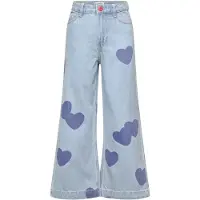 Billieblush per ragazza. U21877 Jeans Blue Heart (12Y= 150cm), Casual, Cotone, Denim, moda per bambini