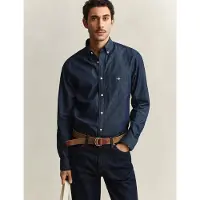 Gant per uomo. 3000400 Camicia dalla vestibilità regolare blu scuro (XL), Casual, Cotone, Classico, Manica lunga, Navy