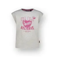 Vingino Girls Hamae T-shirt Light Grey Melee Taglia: 12 | T-shirt Outlet | Unisex | Grigio