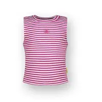 Vingino Girls Basic-crop Rib Top Stripe Top Aster Pink Taglia: 4 | Outlet | Unisex | Rosa