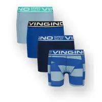 Vingino Boys B-so26 Blue 4pack Boxer Seascape Blue Taglia: XS | Biancheria Intima Outlet | Unisex | Blu