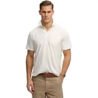 Superdry per uomo. M1110486A Polo classica in cotone e lino color bianco sporco (3XL), Casual, Manica corta