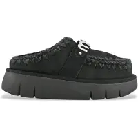 Mou per donna. MU.FW531001A Bounce clog suede - letter logo (38), Pelle, Nero, 3 a 5cm, Nessuno, Casual
