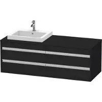 Duravit Ketho Meuble sous-vasque sur console suspendu, 1400x496x550 mm, 4 tiroirs, pour lavabo à encastrer, position à gauche, KT6757L1616, KT6757L1616