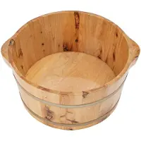 OEM Vasca da bagno in legno, accumulo di calore, design ecologico, giallo