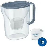 Brita Caraffa Filtrante Per L´acqua Style Essential Xl Graphite + Mx Pro Pure Performance Filter