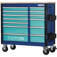 TECWERK Banco da lavoro PLUS 2.0 S Auen - L1150 x P500 x H1015 mm - Numero di cassetti: 13 - Portata: 30 kg - Capacità di carico: 500 kg