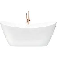 REA Vasca Da Bagno Freestanding Ferrano Slim 180 Bianco