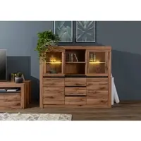MASSIVMOEBEL24.DE MASSIVMOEBEL24 | Credenza in legno di quercia selvatica / cerro 155x43x140 oliato marrone MONTREUX #356