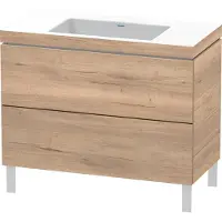 Duravit L-Cube c-bonded Ensemble vertical, 2 tiroirs, sans trop-plein, sans trou pour robinetterie, 1000x698x480mm, LC6938N5555, LC6938N5555
