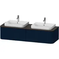 Duravit Happy D.2 Plus Meuble sous-lavabo sur console suspendu, 1600x550 mm, 2 tiroirs, pour 2 vasques à poser, HP4946B9898, HP4946B9898