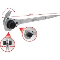 Ks Tools 4 in 1 Chiave per ponteggi 19 x 22 mm - 522.2219