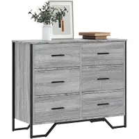 vidaXL Cassettiera nera 91x35,5x74,5 cm Materiale a base di legno