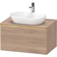 Duravit D-Neo, sous-lavabo en console suspendu, 800x459x550mm, 1x tiroir, avec poignée or poli, DE4947034550000, DE4947034550000
