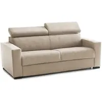 Talamo Italia Divano Letto 2 Posti Amalfi 95x200 cm Nero, Sfoderabile Contenitore Italy