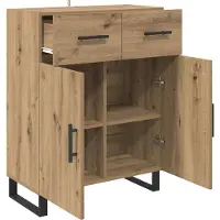vidaXL Credenza Artisan in rovere 69,5 x 34 x 90 cm Materiale in legno