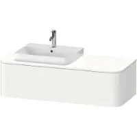 Duravit Happy D.2 Plus Meuble sous-lavabo sur console suspendu, 1300x550 mm, 1 tiroir, pour vasque à poser position à gauche, HP4942L3636, HP4942L3636