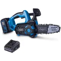 Scheppach Motosega a batteria BC-TCS200-X, lama da 20 cm, batteria da 4 Ah, caricabatterie da 2,4 A