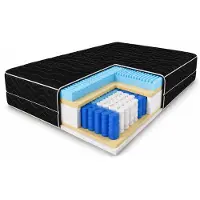 MARPUR Materasso a molle insacchettate , 140x200, Premium, 7 zone, rigidità H3, altezza 20 cm, con schiuma massaggiante