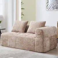 OKWISH : Letto a scomparsa, divano a due posti, poltrona relax, divano angolare, mobili imbottiti, chaise longue, divano lounge, divano morbido con cuscini e tasche laterali, color kaki