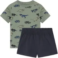 Minymo Kid's T-Shirt+Short Set AOP 134358 Tuta outdoor Bambini (116, blu)