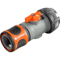 Gardena Connettore Per Tubo Flessibile With Control Valve 19 Mm