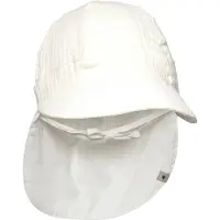 Huttelihut Kid's Summer Hat Muslin Cappello Bambini (48 cm - 6-12 Months, bianco)