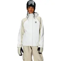 686 - Giacca impermeabile e antivento - W Hologram Shell Jacket White Colorblock per Donne in Pelle - Taglia S - Bianco