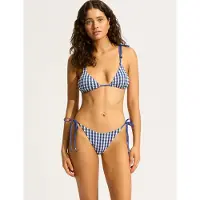 Seafolly Women's Bella Slide Tri Parte superiore bikini Donna (42, blu)