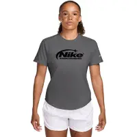Nike Women's Swift Dri-FIT Running Top Maglia da corsa Donna (S, grigio)