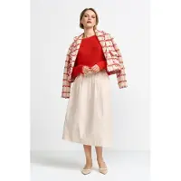 Rich & royal Cotton Midi Skirt Organic Caffee Latte Taglia: 34 | Minigonne Outlet | Donna